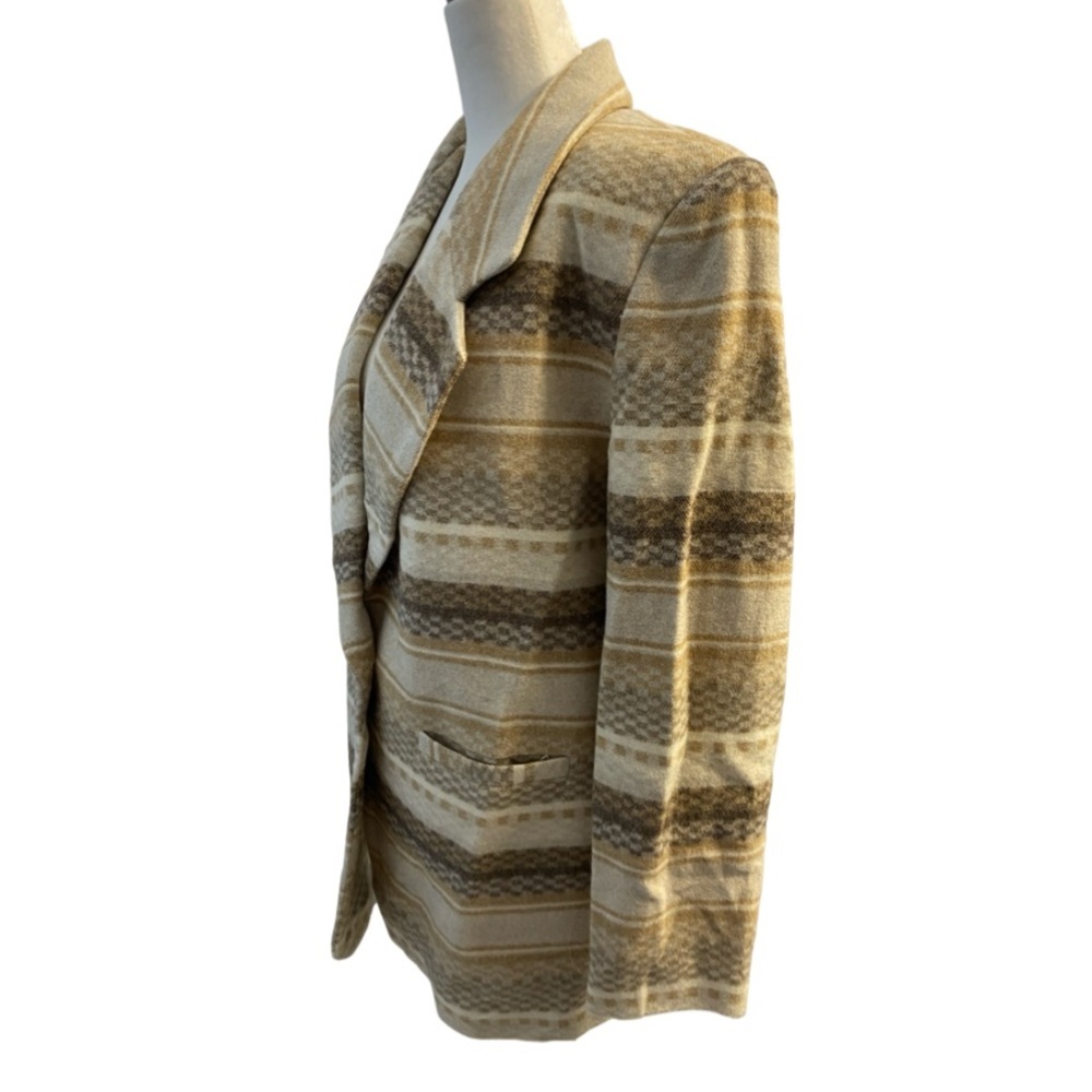 Braetan Vintage Wool Blend Neutral
Tone Single Button Blazer Size Small Pit 21 - Picture 10 of 14